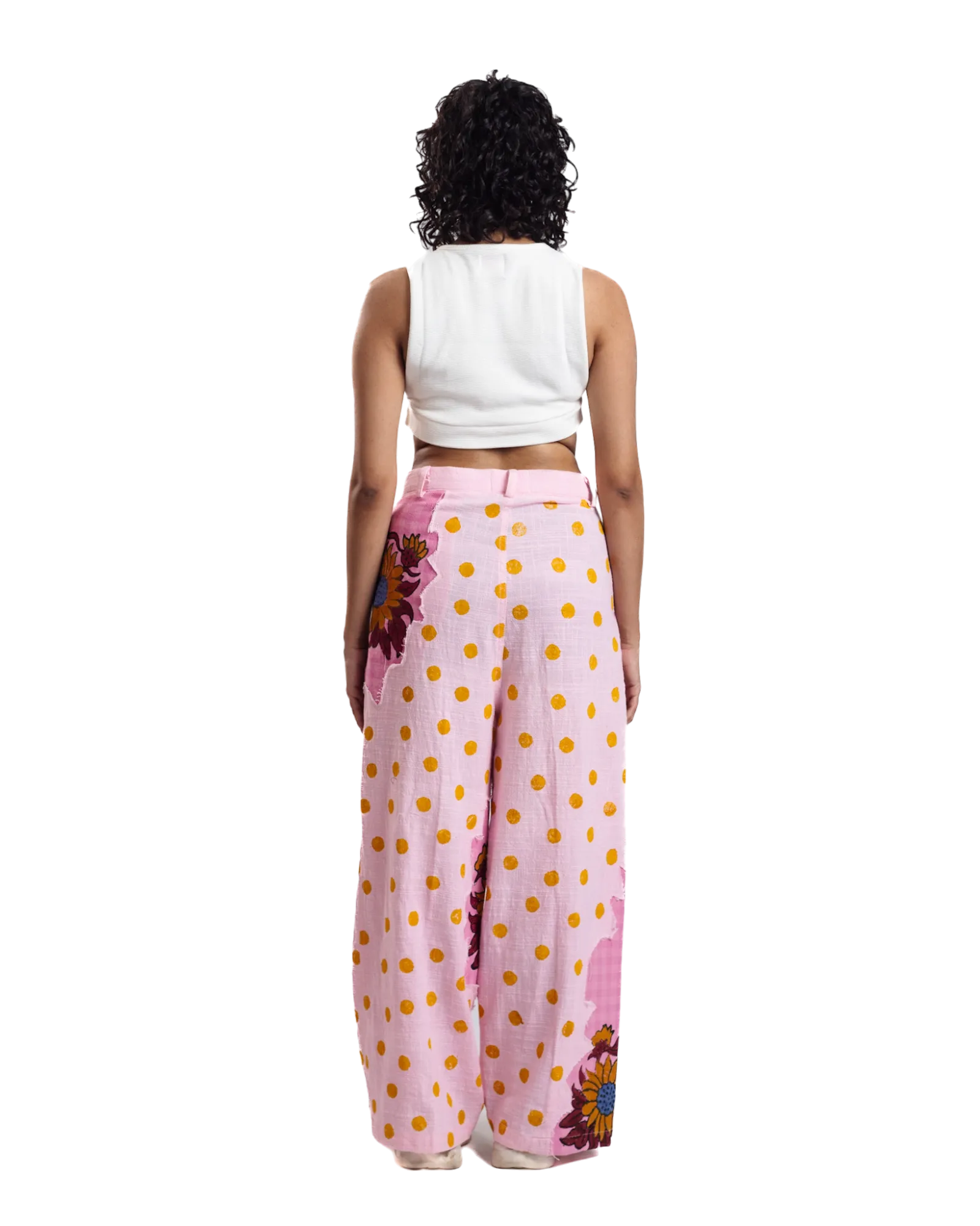 "Sunburst Meadow" Hand Block Printed Pants