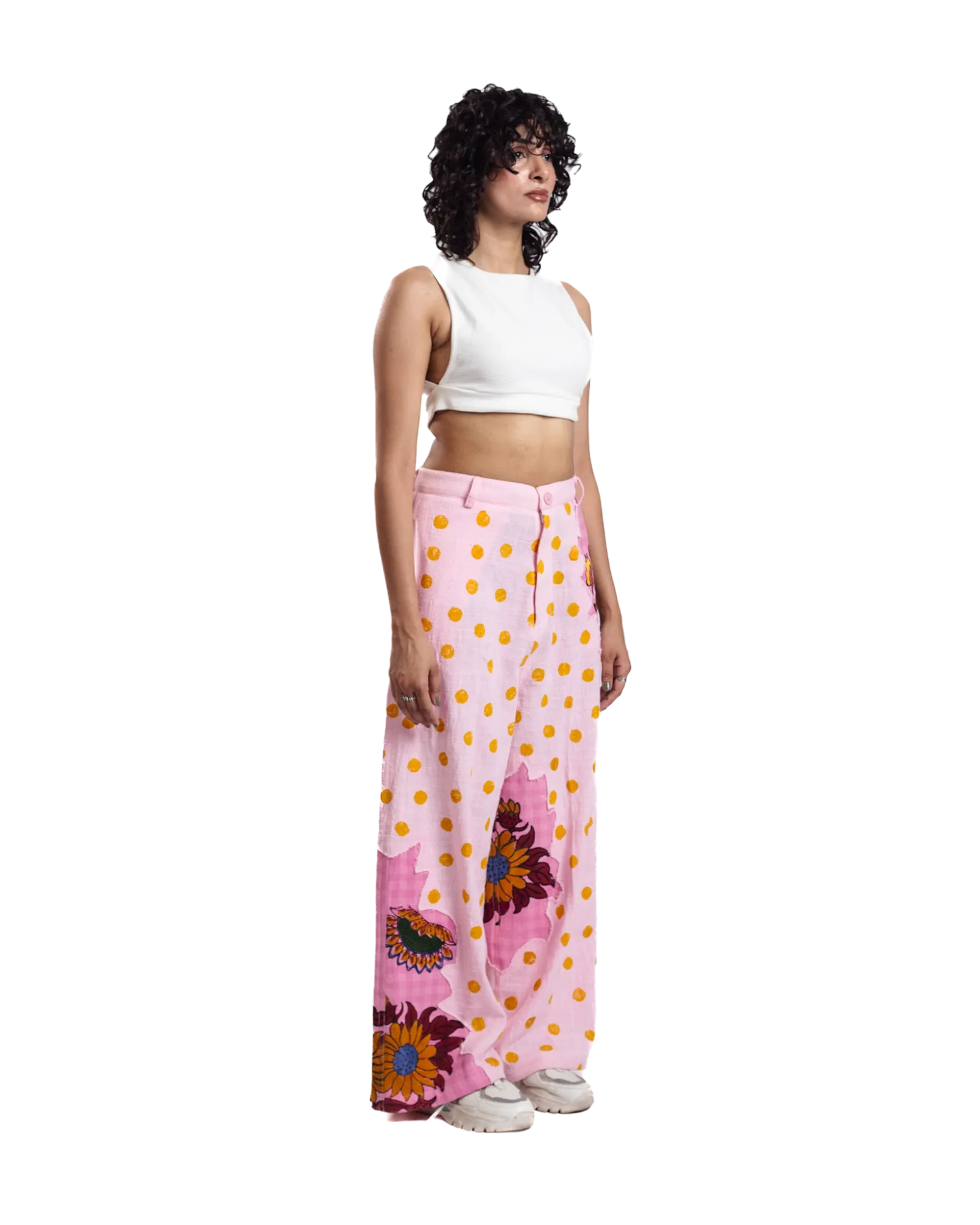 "Sunburst Meadow" Hand Block Printed Pants