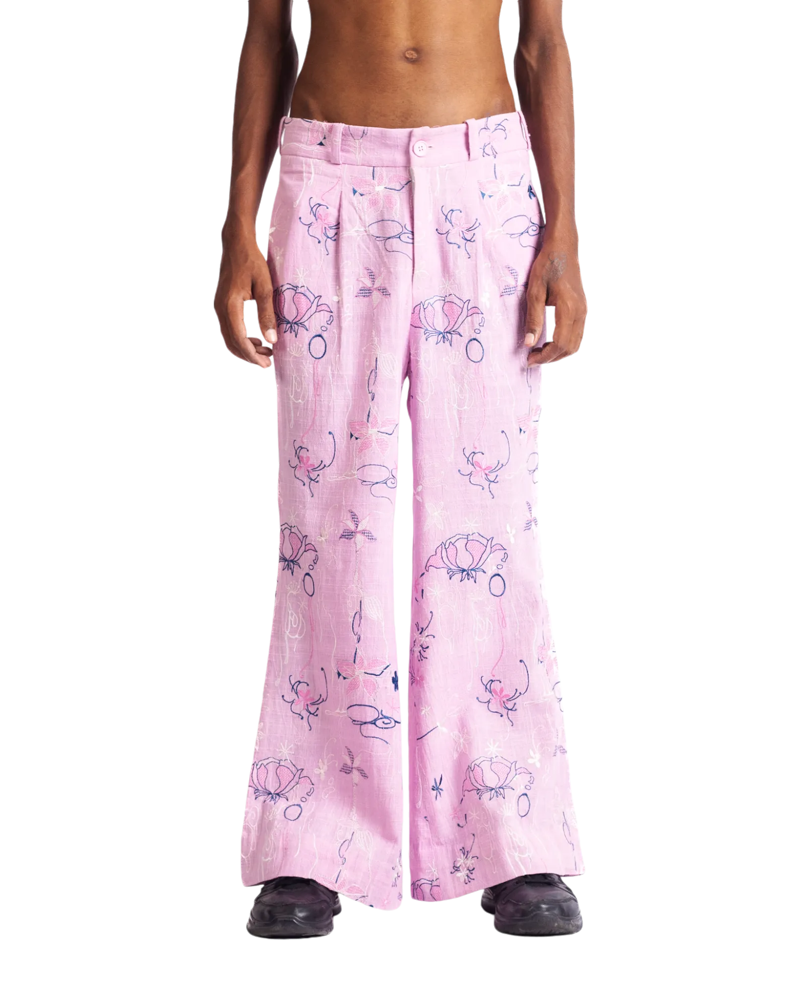 "THORNS AND ROSES" KHADDAR PANTS