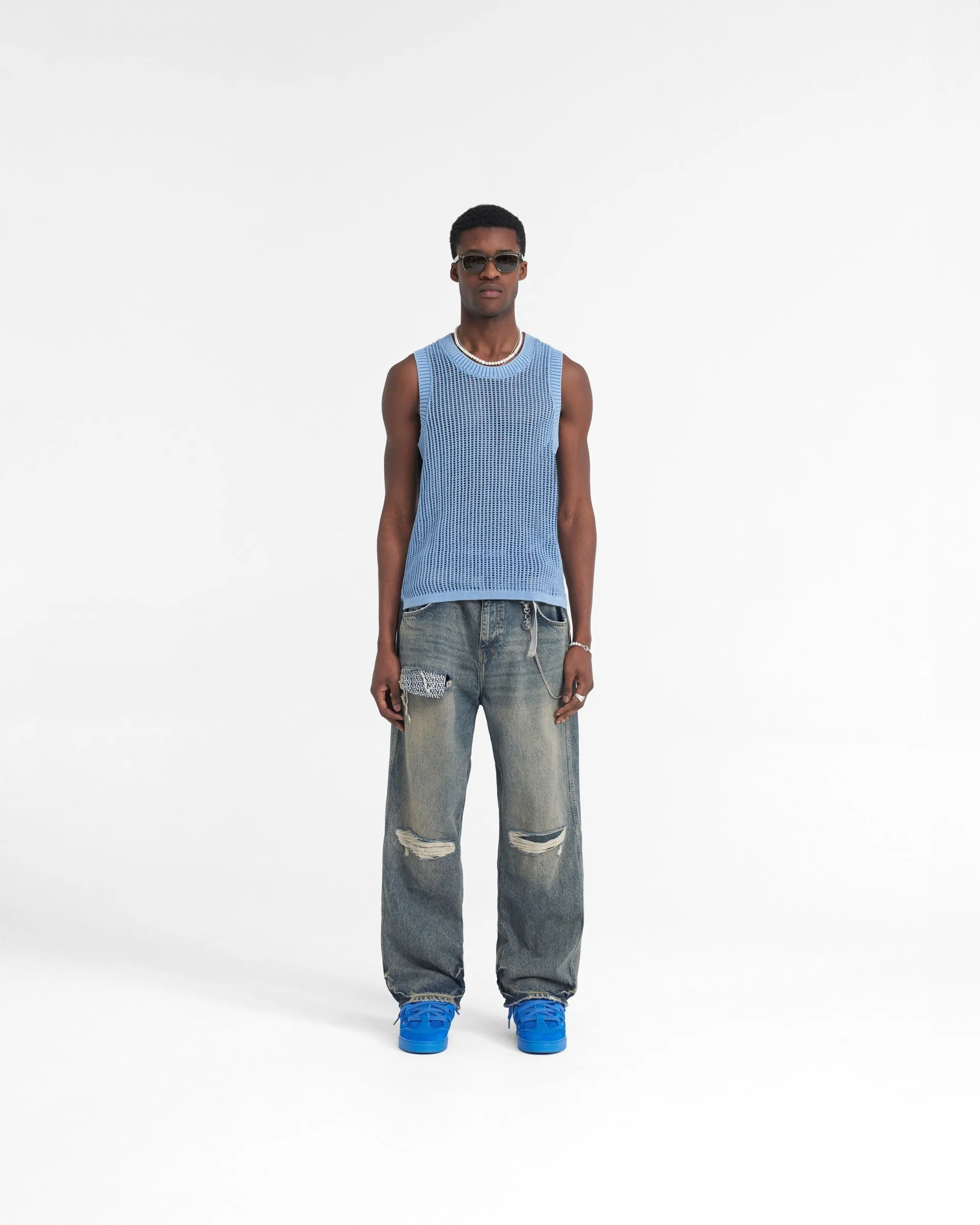 R3D Destroyer Baggy Denim - Blue Cream