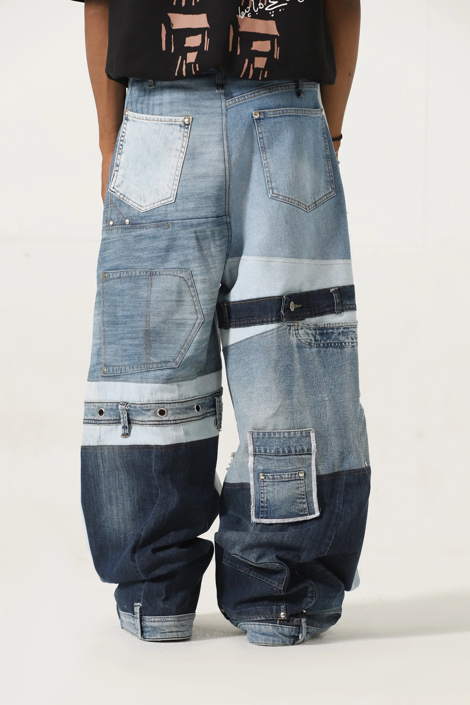 RECYCLED DENIM TROUSERS