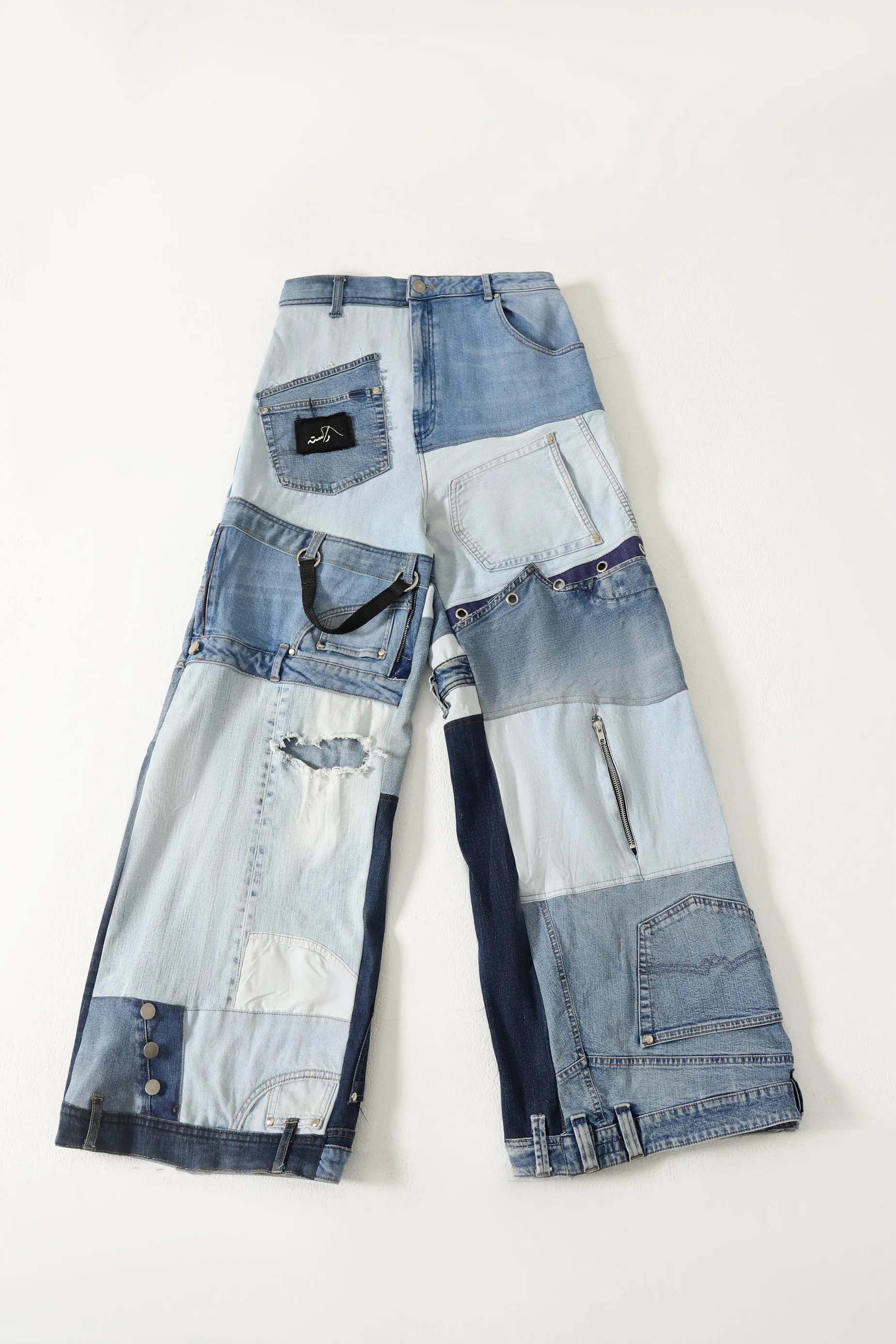 RECYCLED DENIM TROUSERS