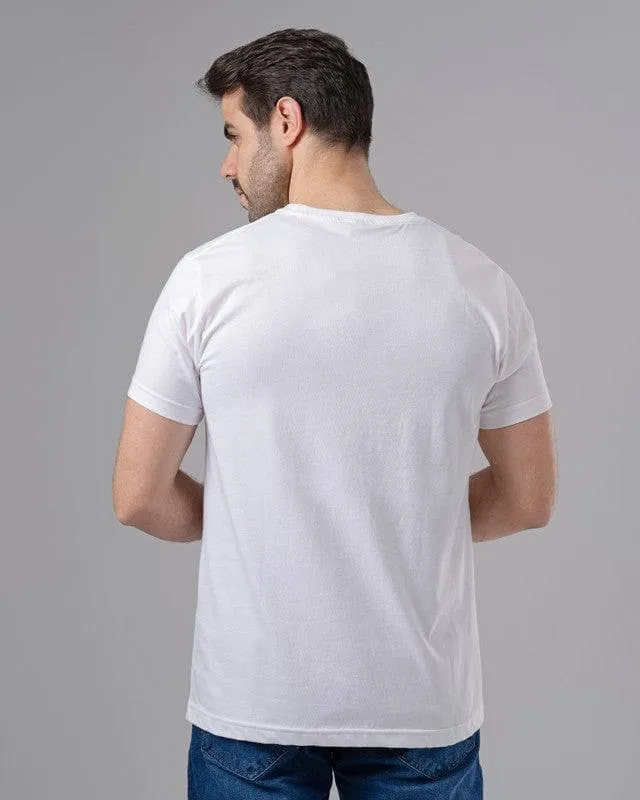 ROUND NECK PRINTED T-SHIRT - WHITE