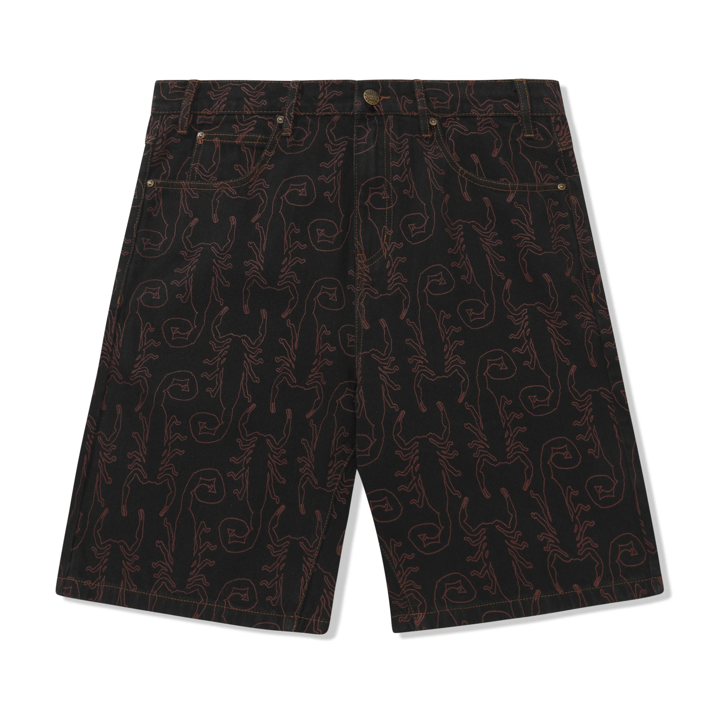 Scorpion Denim Shorts, Washed Black