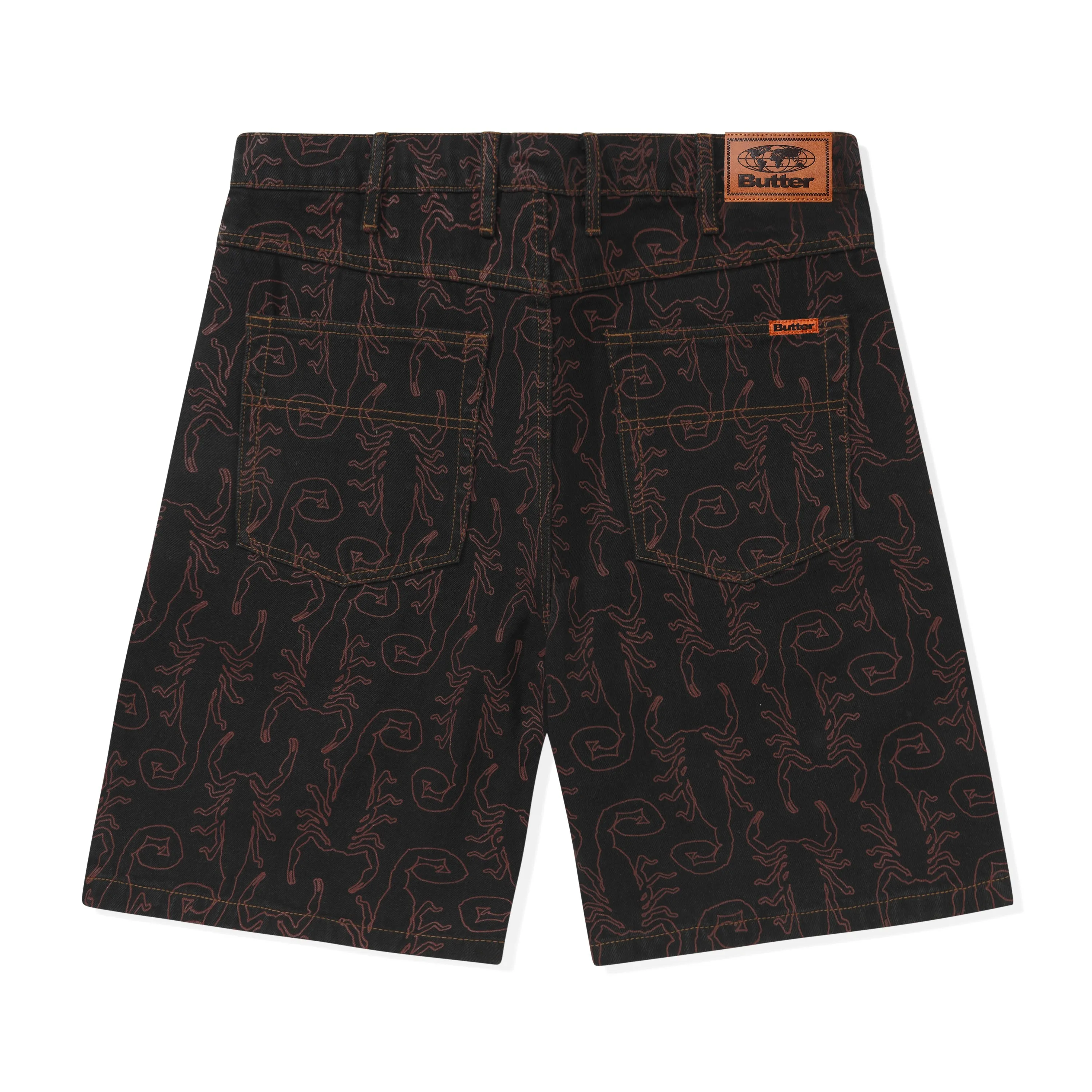 Scorpion Denim Shorts, Washed Black