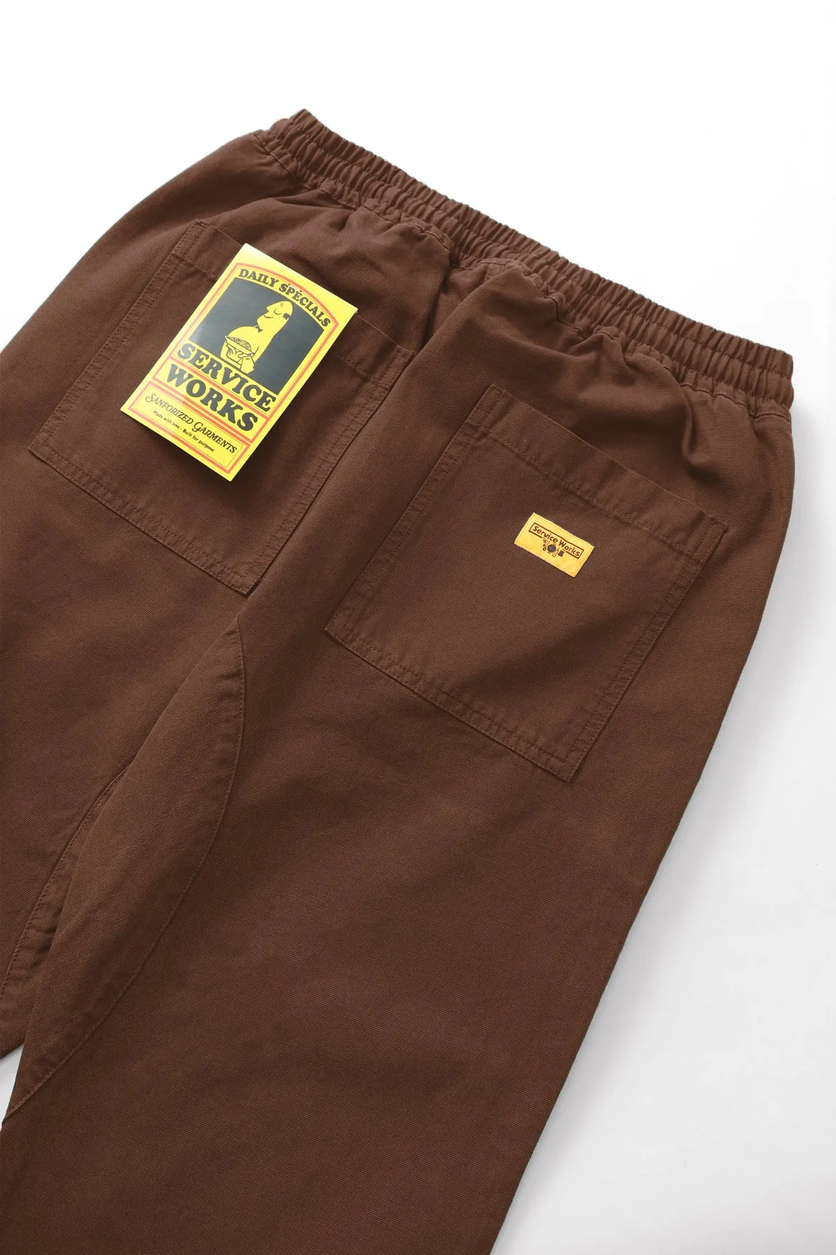 Service Works Brown Canvas Chef Pants