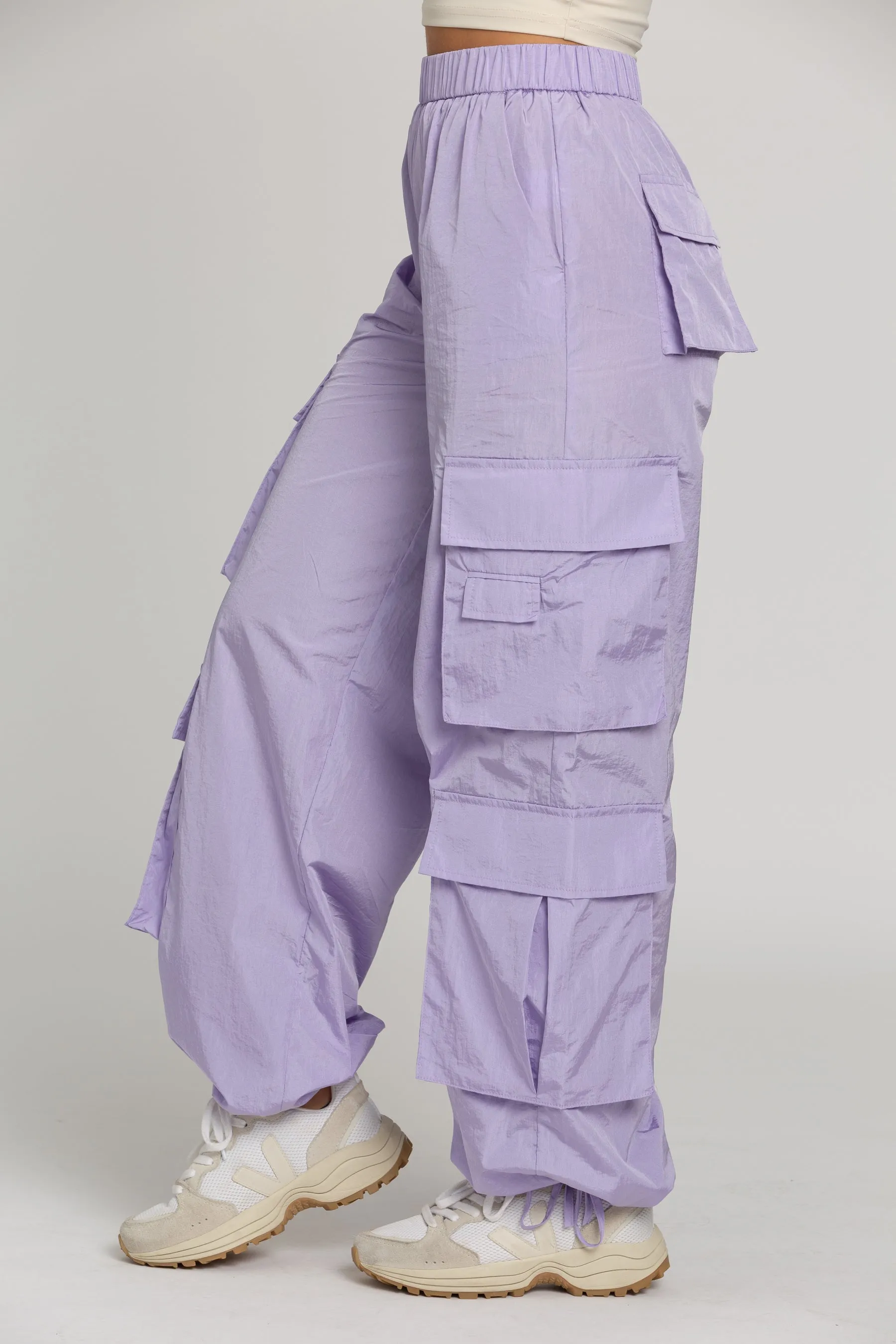 Shiny Purple Parachute Pants