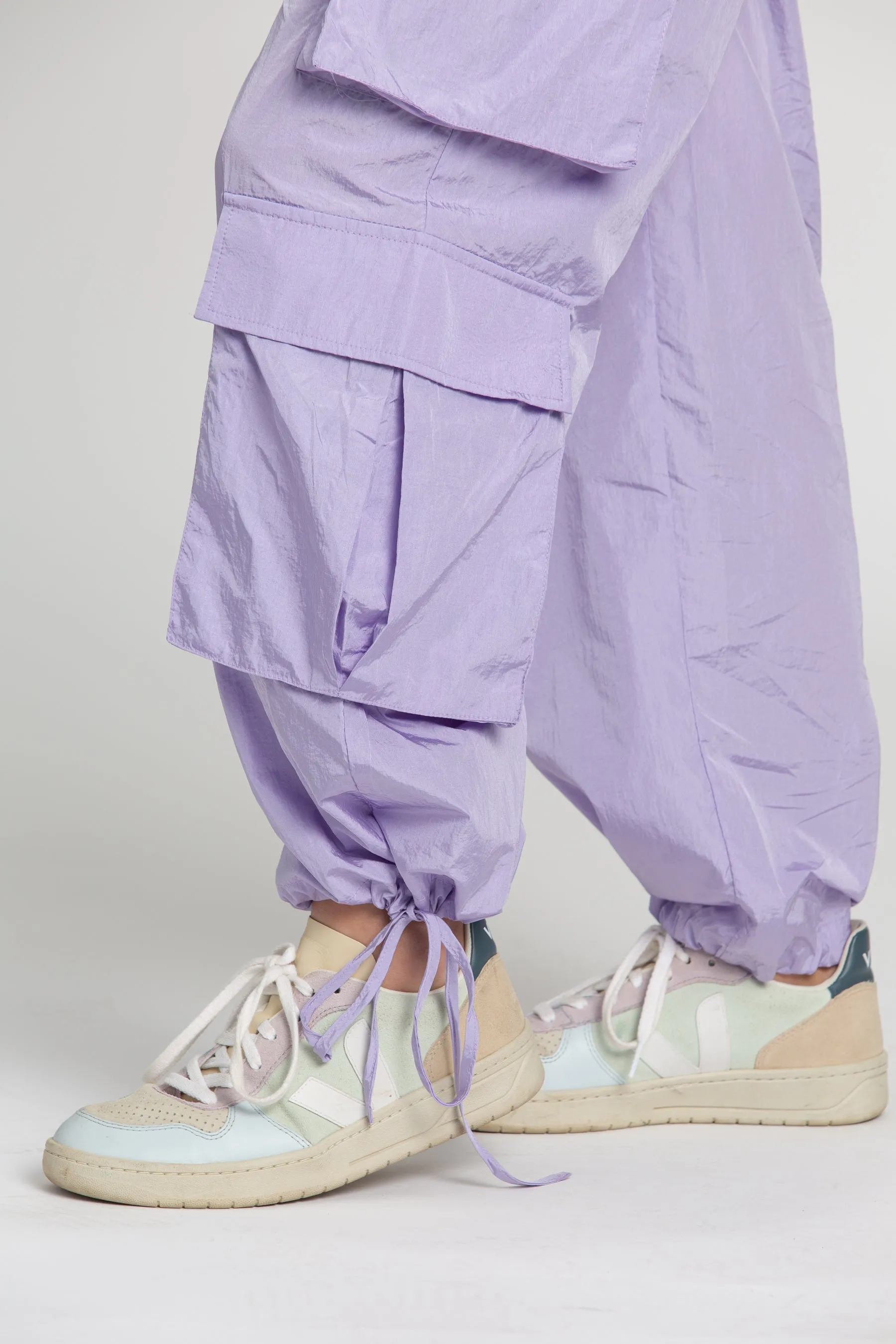 Shiny Purple Parachute Pants