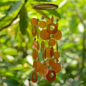 Spice with Wood Capiz Wind Chime, Small - SALE HOMEWARES