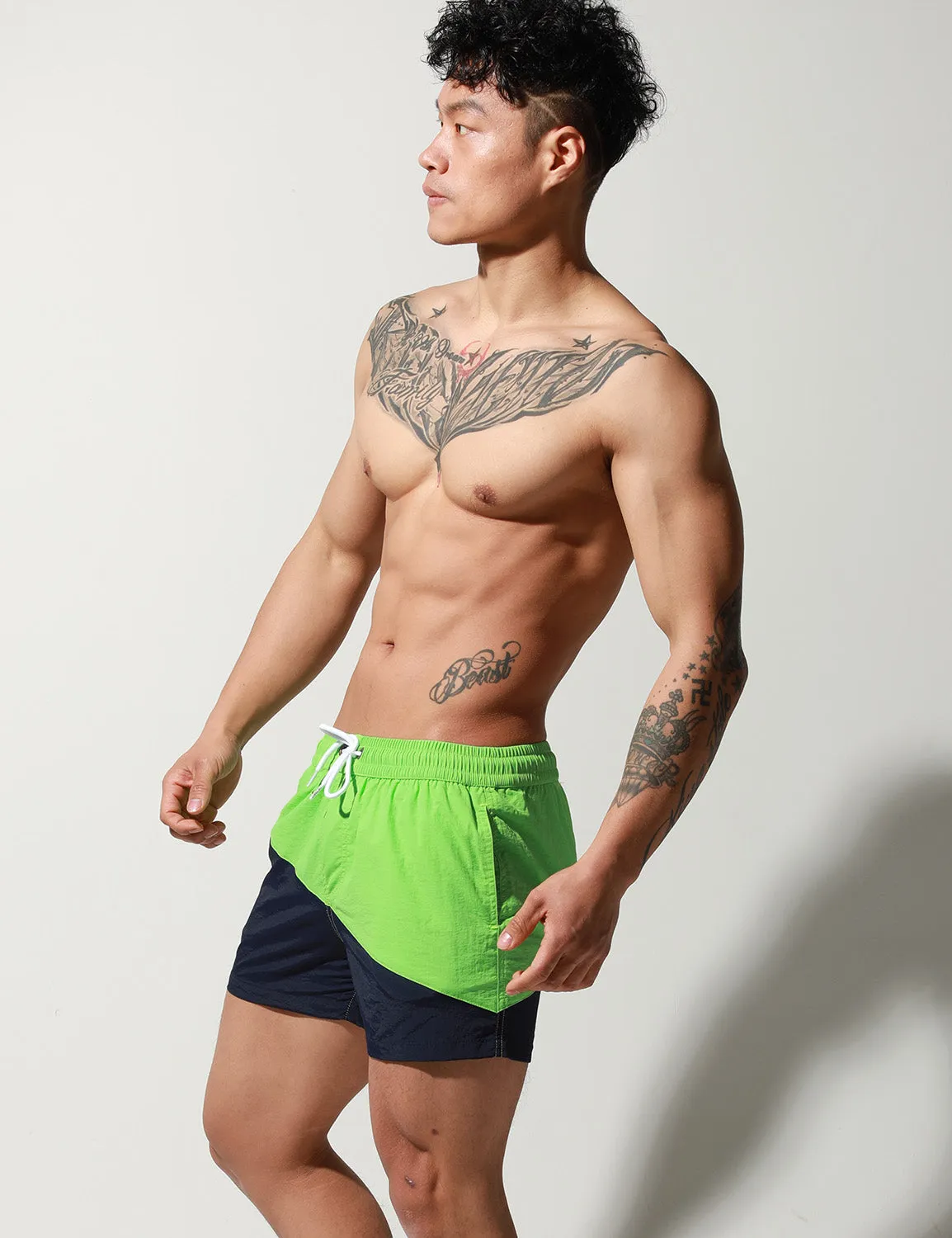 Stitching Sport Quick-Dry Beach Surf Shorts S6023