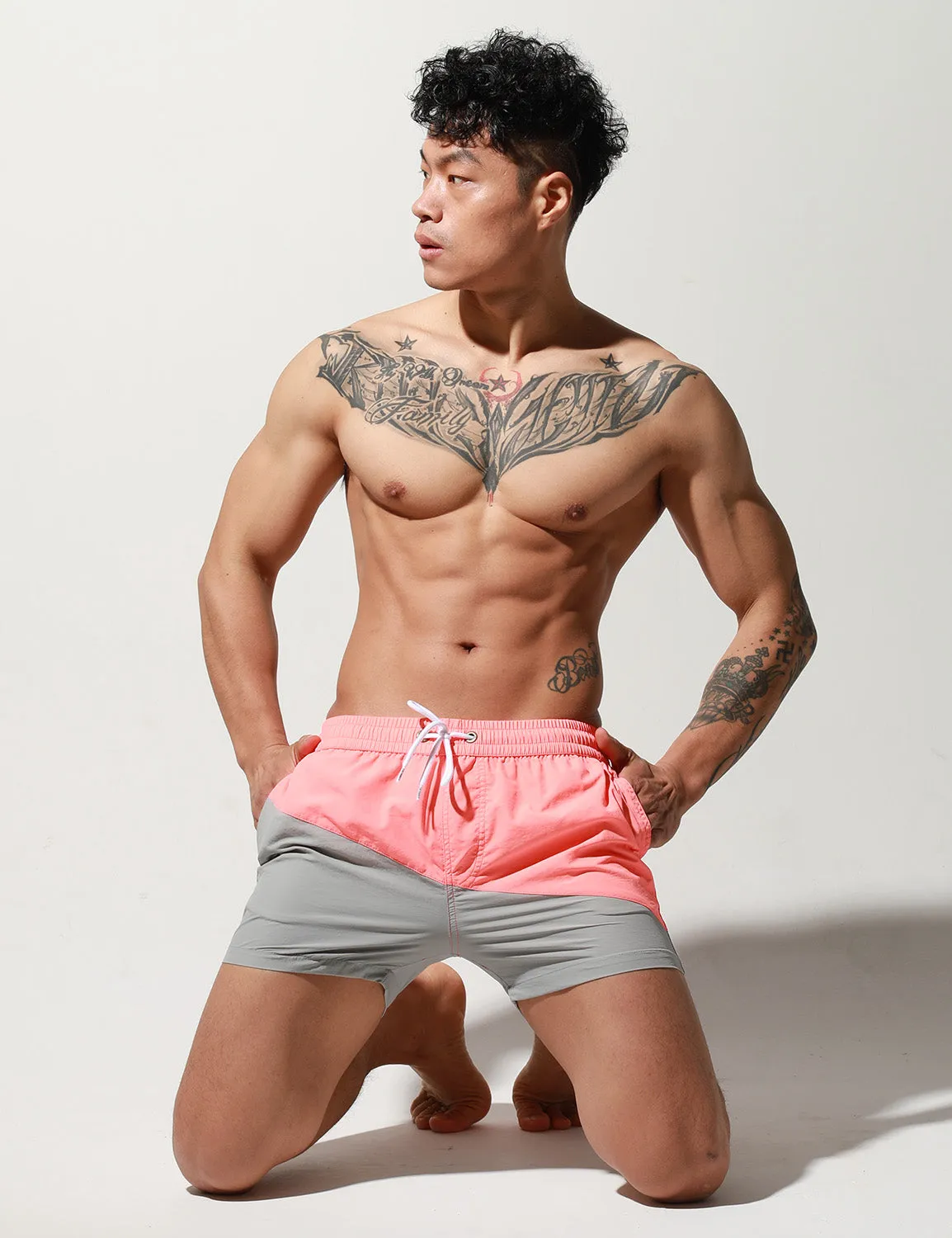 Stitching Sport Quick-Dry Beach Surf Shorts S6023