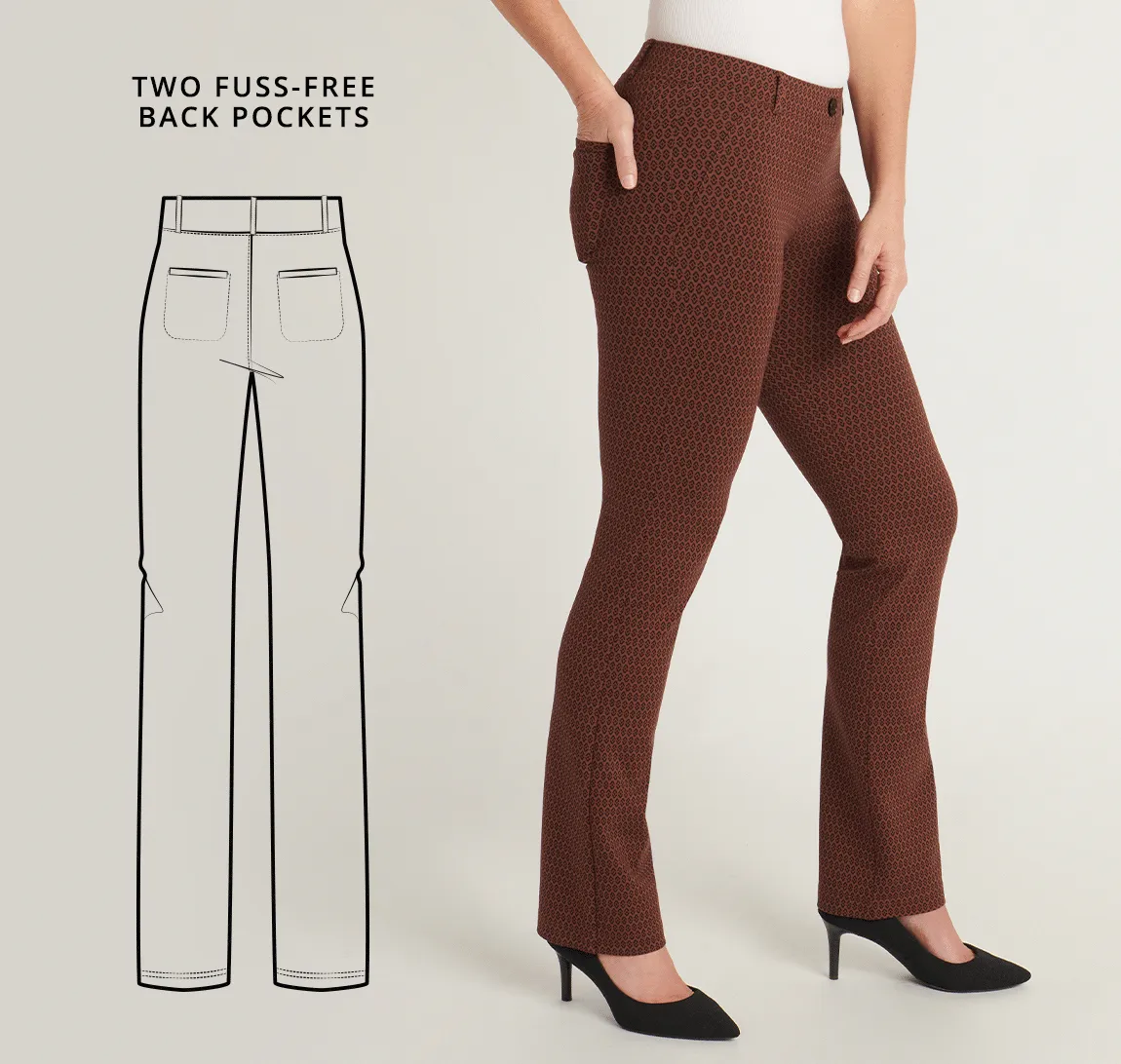 Straight-Leg | Two-Pocket Dress Pant Yoga Pants (Java)