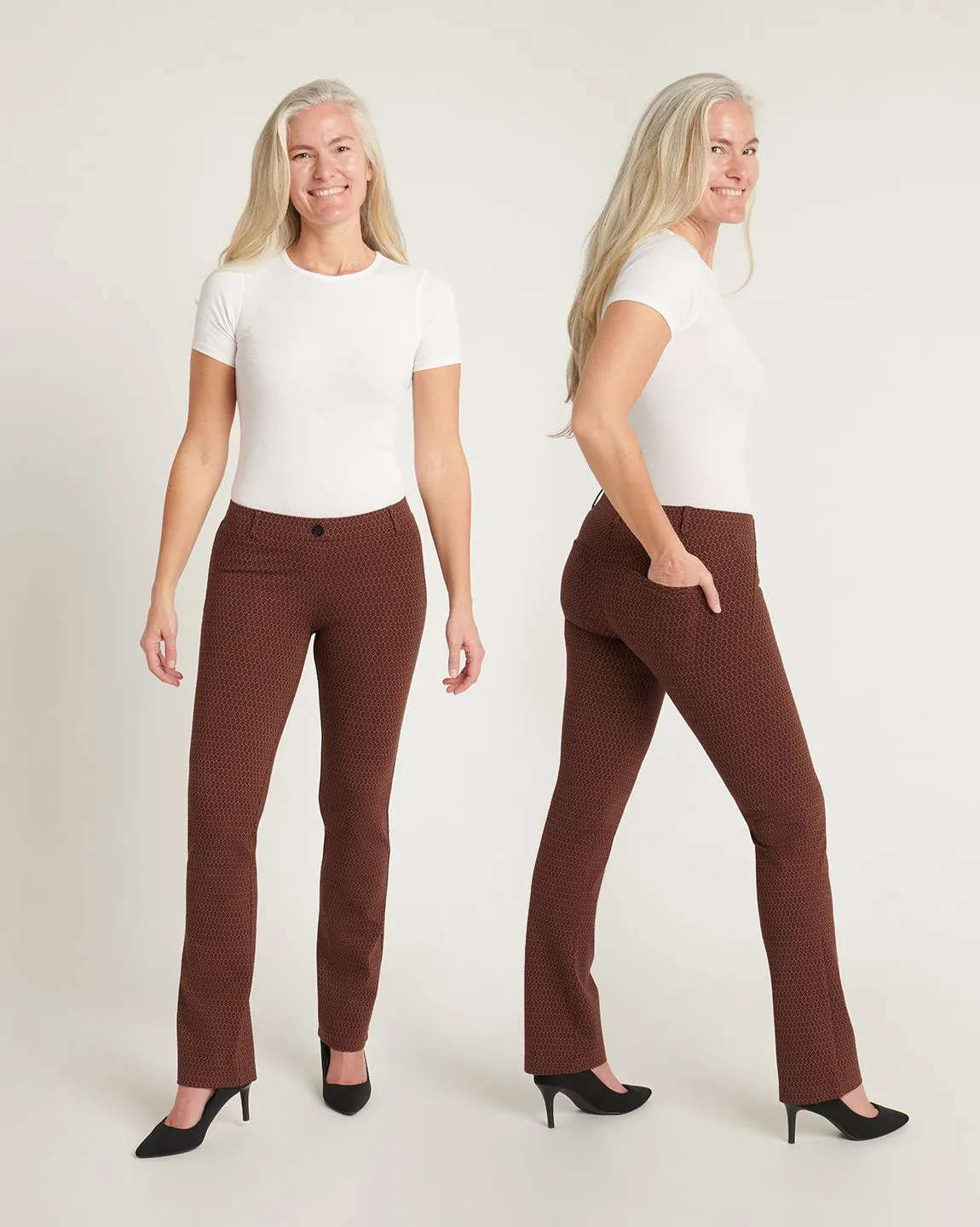 Straight-Leg | Two-Pocket Dress Pant Yoga Pants (Java)