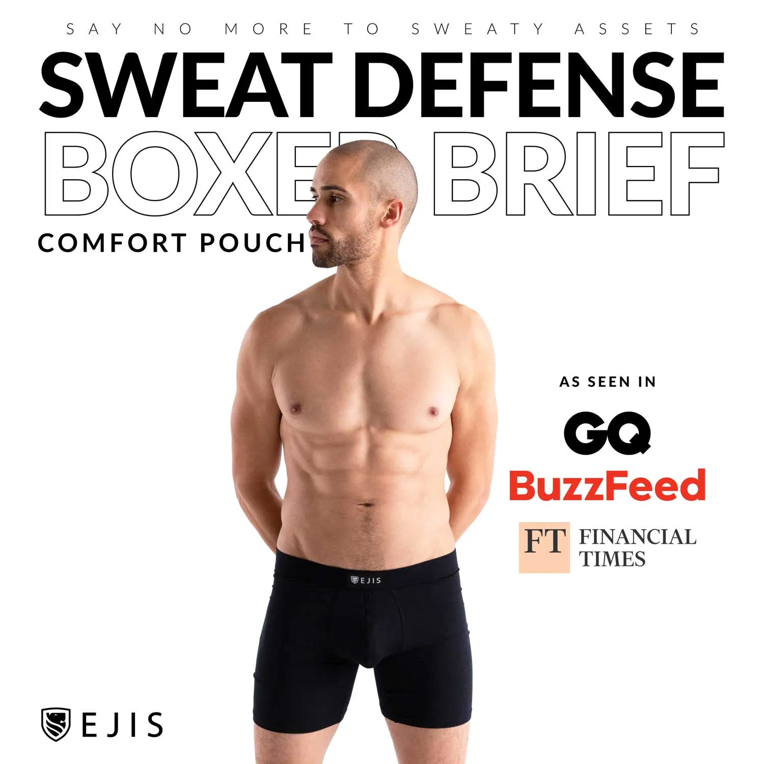 Sweat Proof Men's Boxer Briefs with Pouch