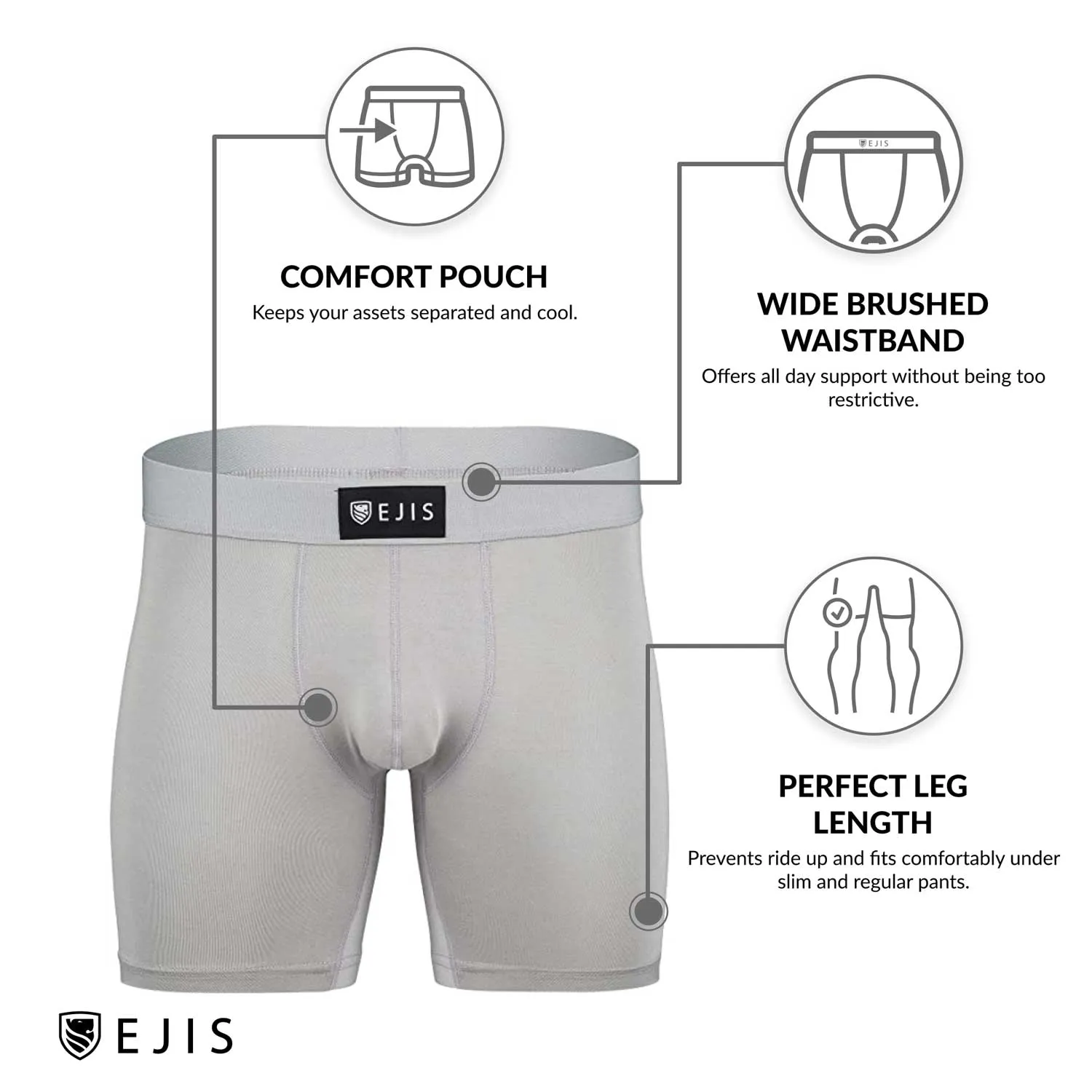 Sweat Proof Men's Boxer Briefs with Pouch