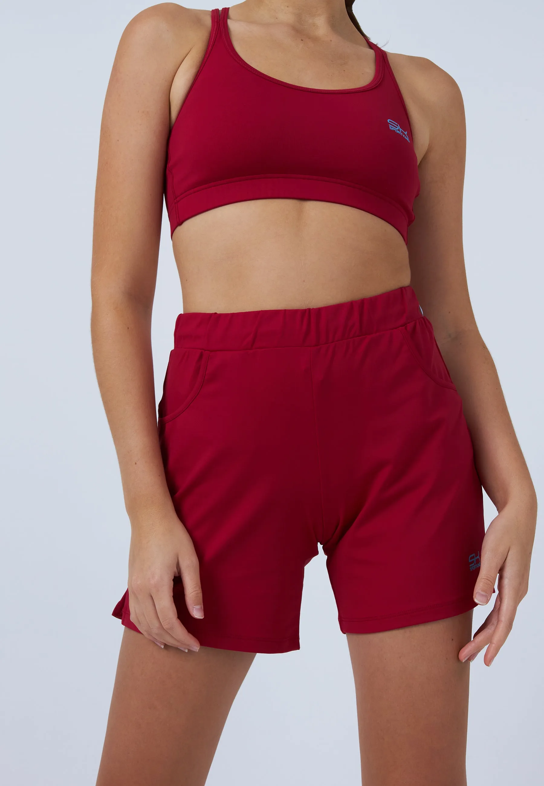 Tennis Bermuda Shorts, burgundy red