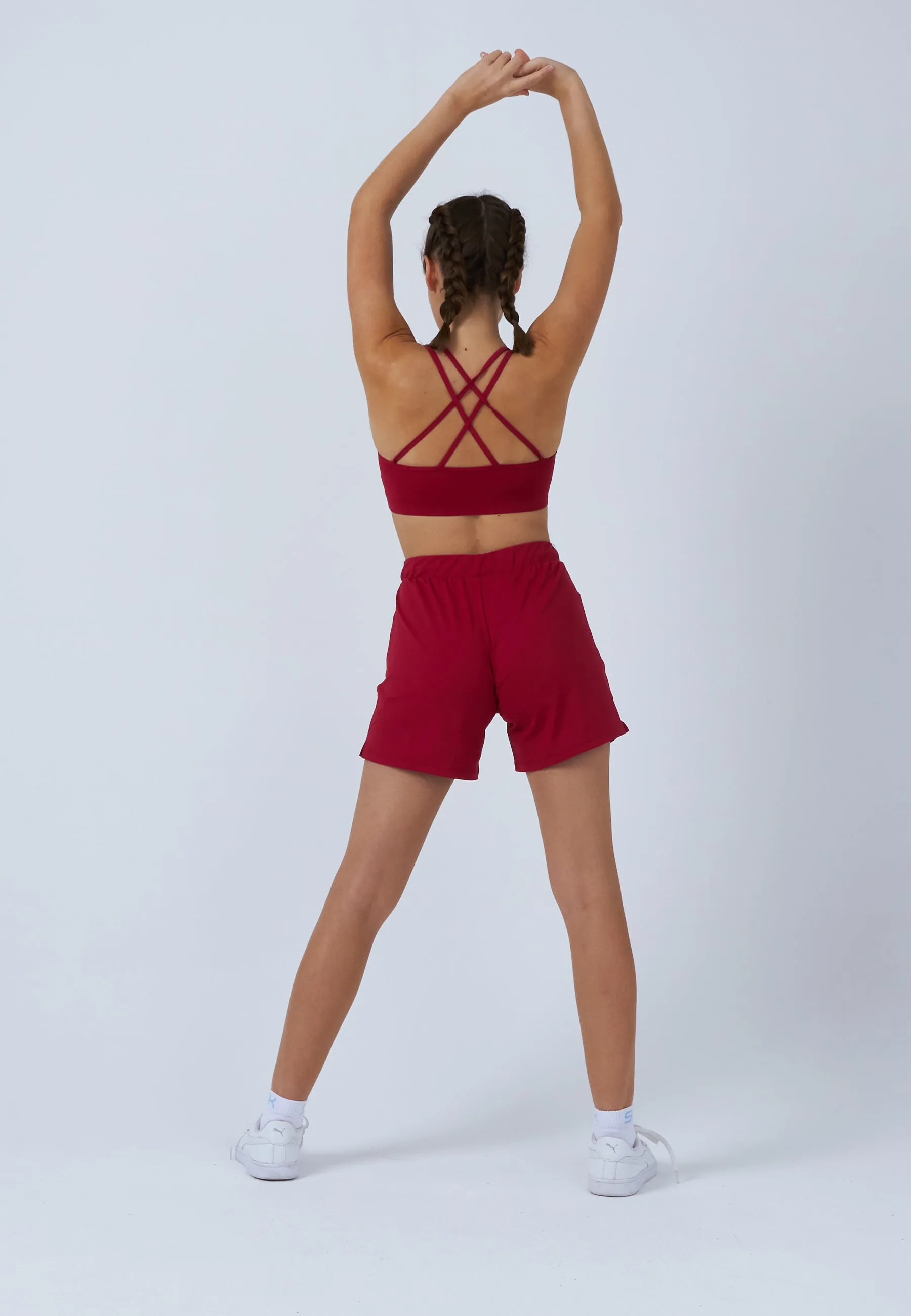 Tennis Bermuda Shorts, burgundy red