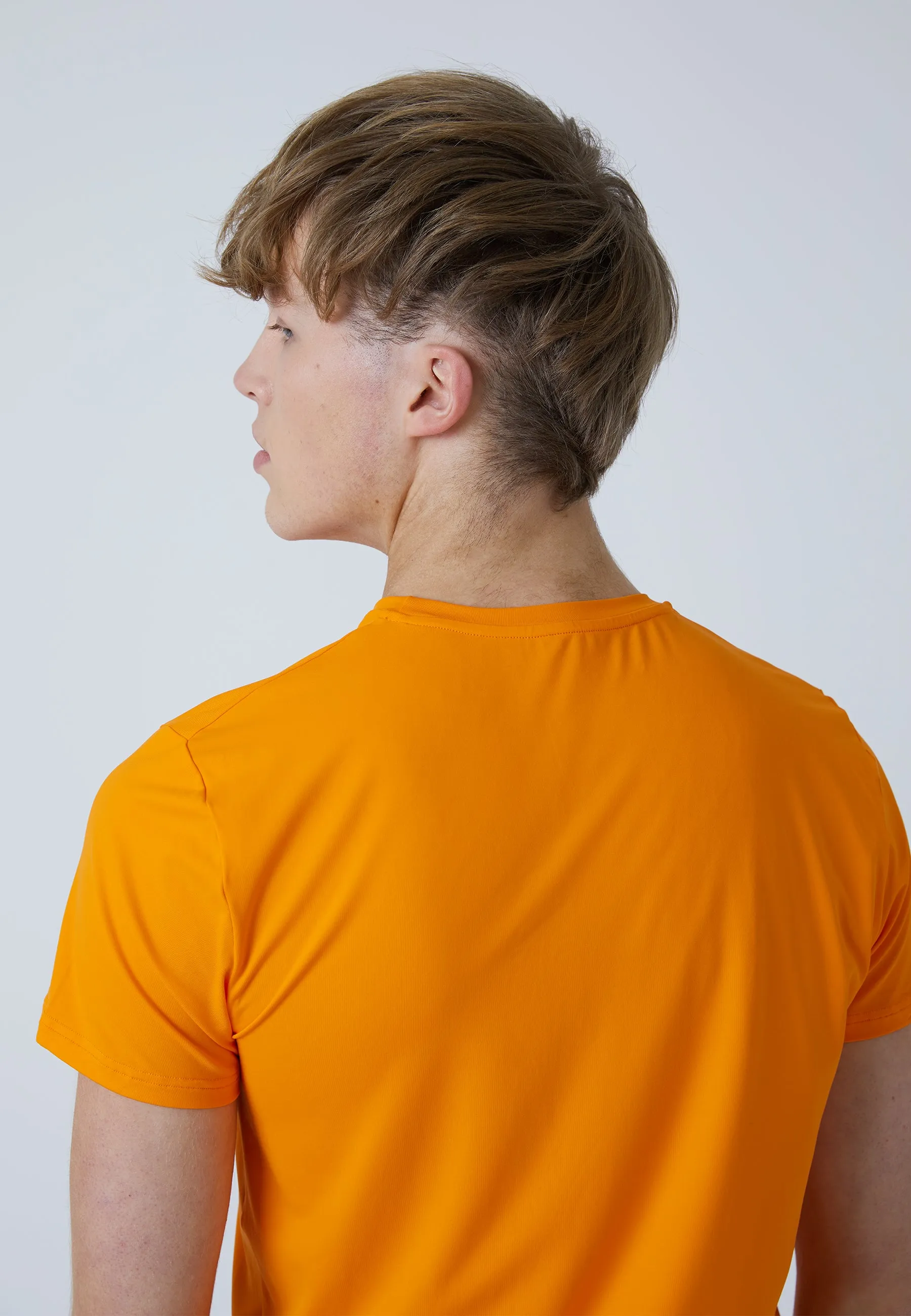 Tennis T-Shirt with crew neck, orange