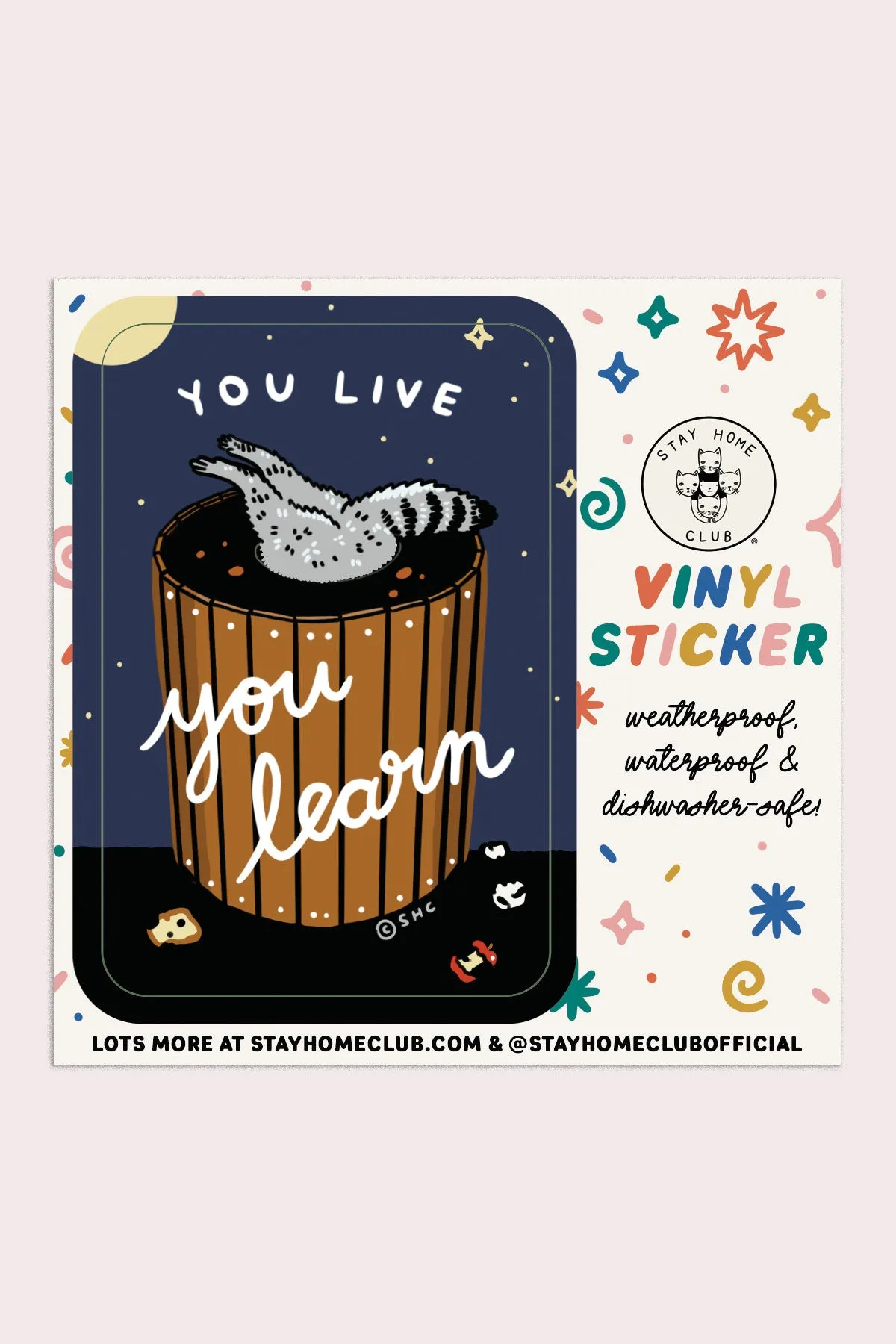 You Live You Learn Vinyl Sticker